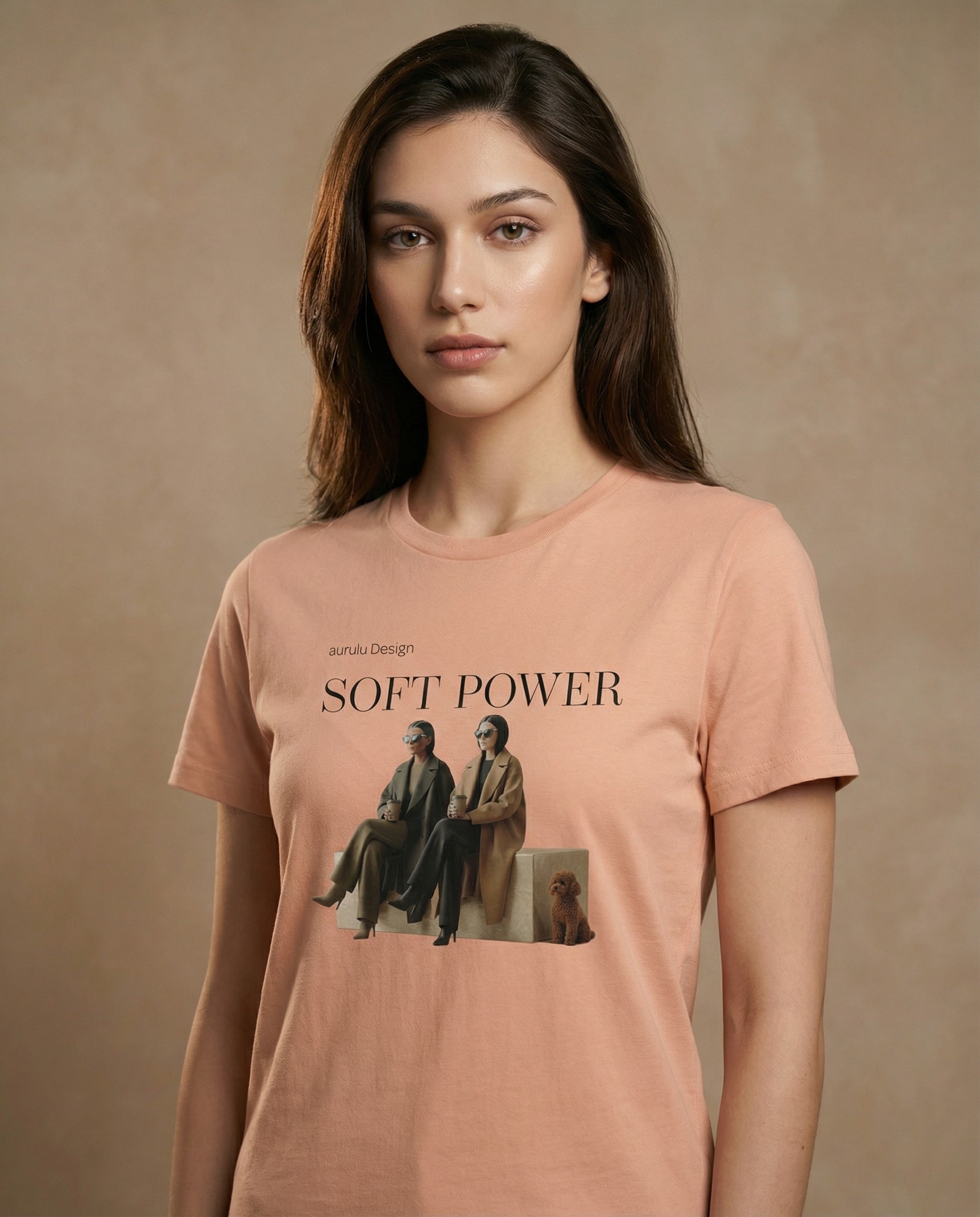 Unisex Soft Power limited edition T-shirt by aurulu featuring printed message on soft fabric, casual fit.