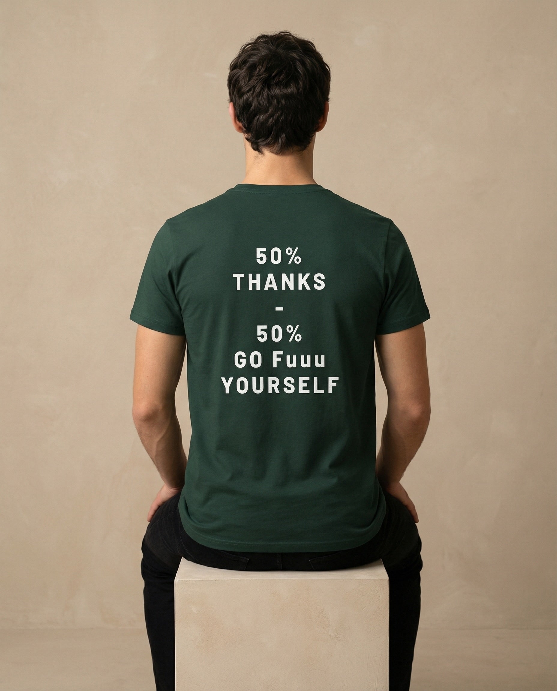 Men's duality statement tee by aurulu featuring a bold print design on soft fabric.