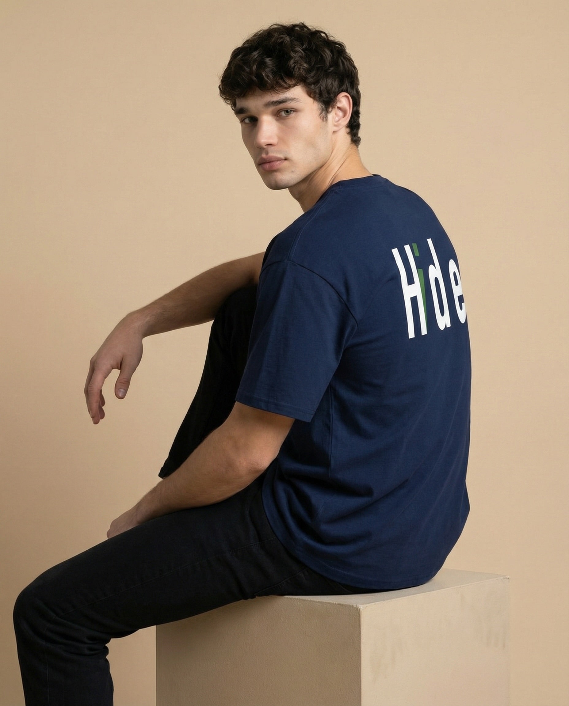 Men's Hidden Identity Tee by aurulu featuring a printed design on soft fabric, showcasing a stylish and comfortable casual t-shirt.