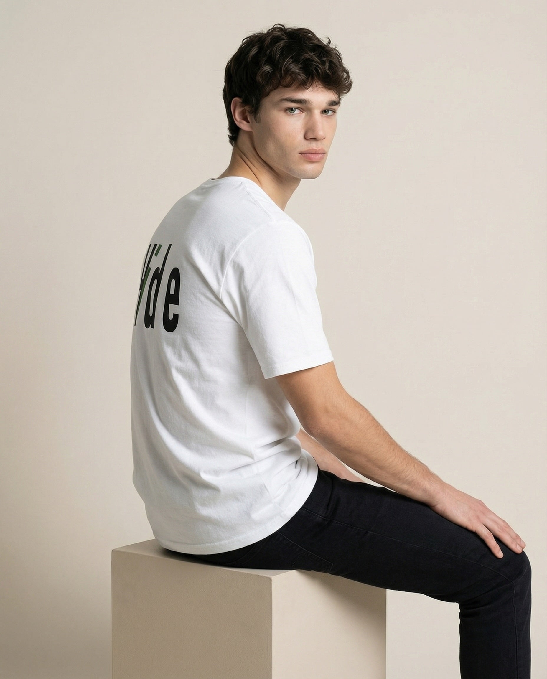 Men's Hidden Identity Tee by aurulu featuring a stylish print on soft fabric, showcasing the graphic design on the front.
