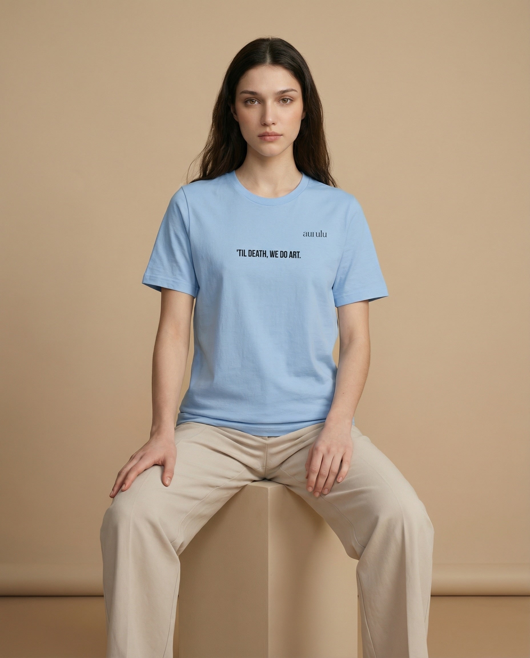 Women's We Do Art graphic T-shirt by Aurulu featuring a vibrant print on soft fabric.