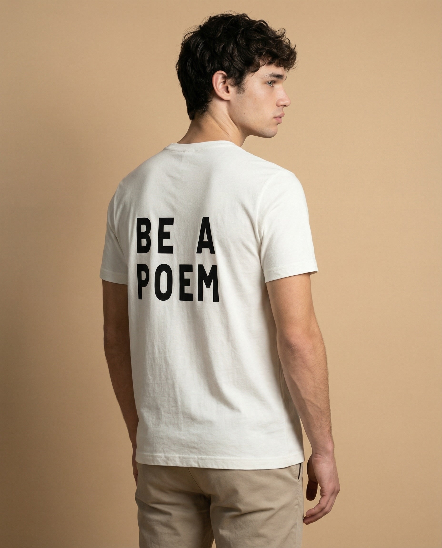 Men's Second Look Tee by aurulu featuring a stylish print on soft fabric, perfect for casual wear.