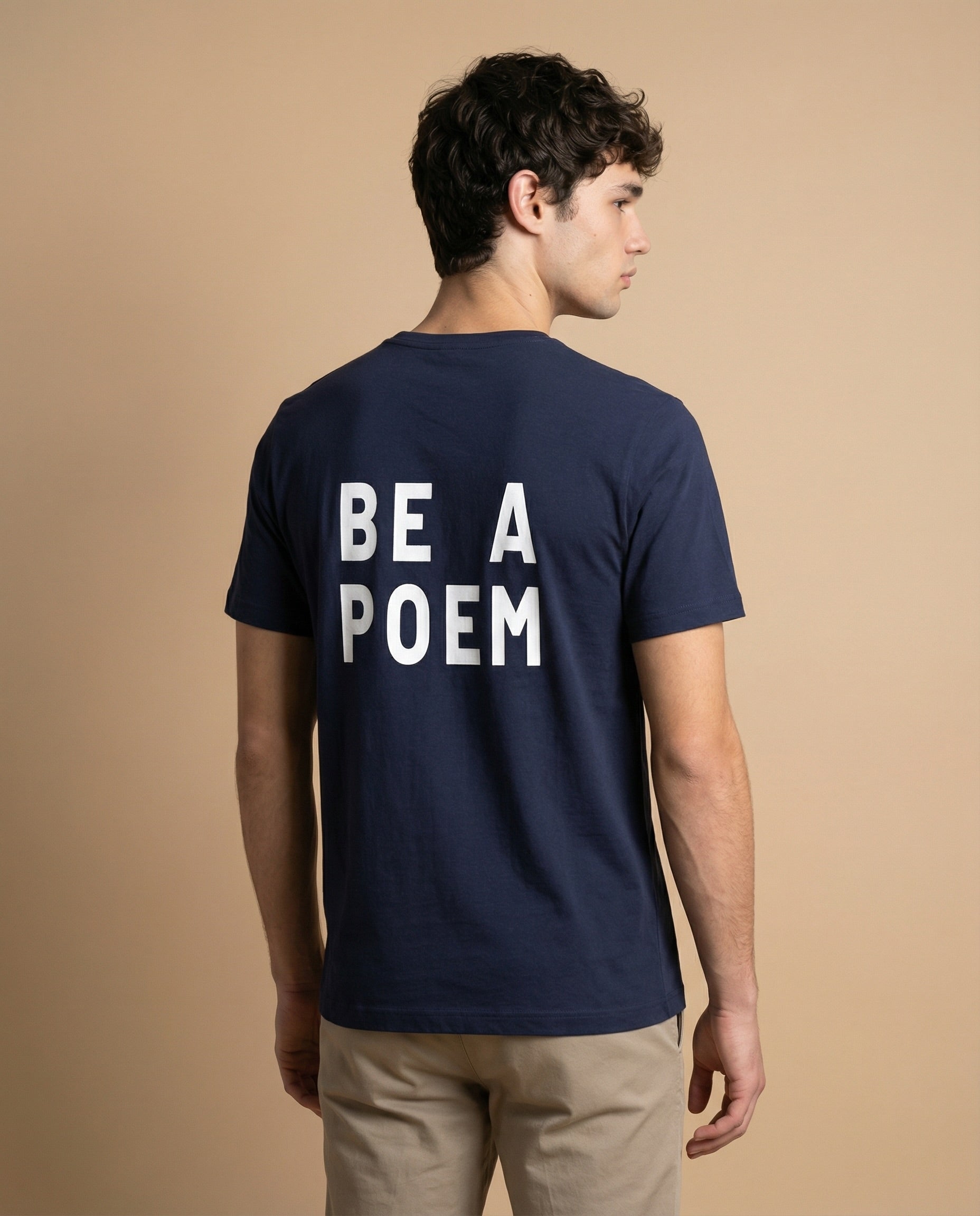 Men's Second Look Tee by aurulu featuring a stylish print on soft fabric, perfect for casual wear.