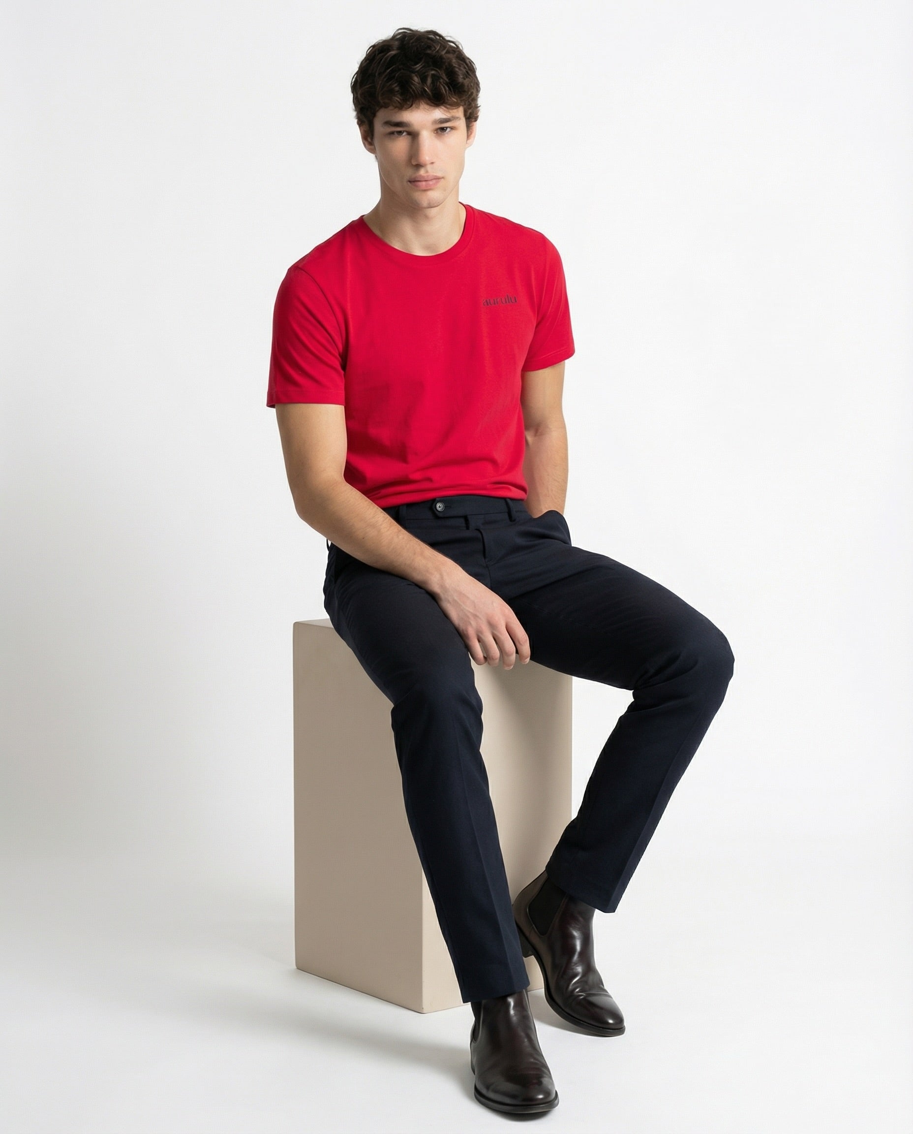 Men's Second Look Tee by aurulu featuring a stylish print design on soft fabric.