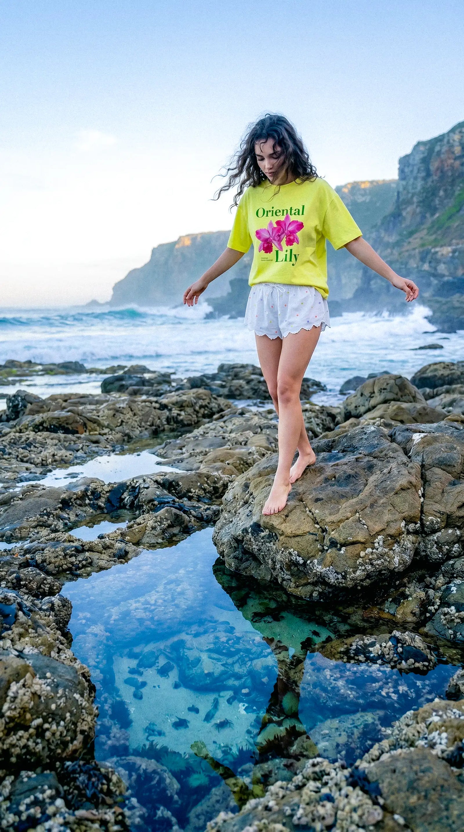 Oriental Lily Women's Oversized Tee