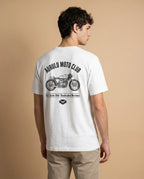 Aurulu Moto Club men's crewneck tee with print design, featuring a casual fit and comfortable fabric.