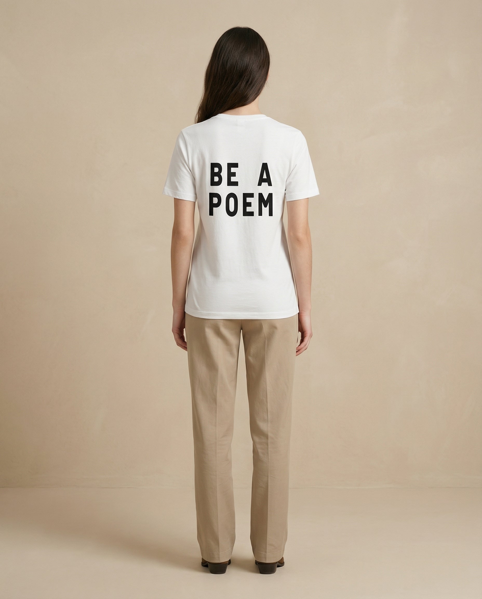 Women’s Second Look Tee by aurulu, featuring a printed design on soft fabric, shown in a close-up image.