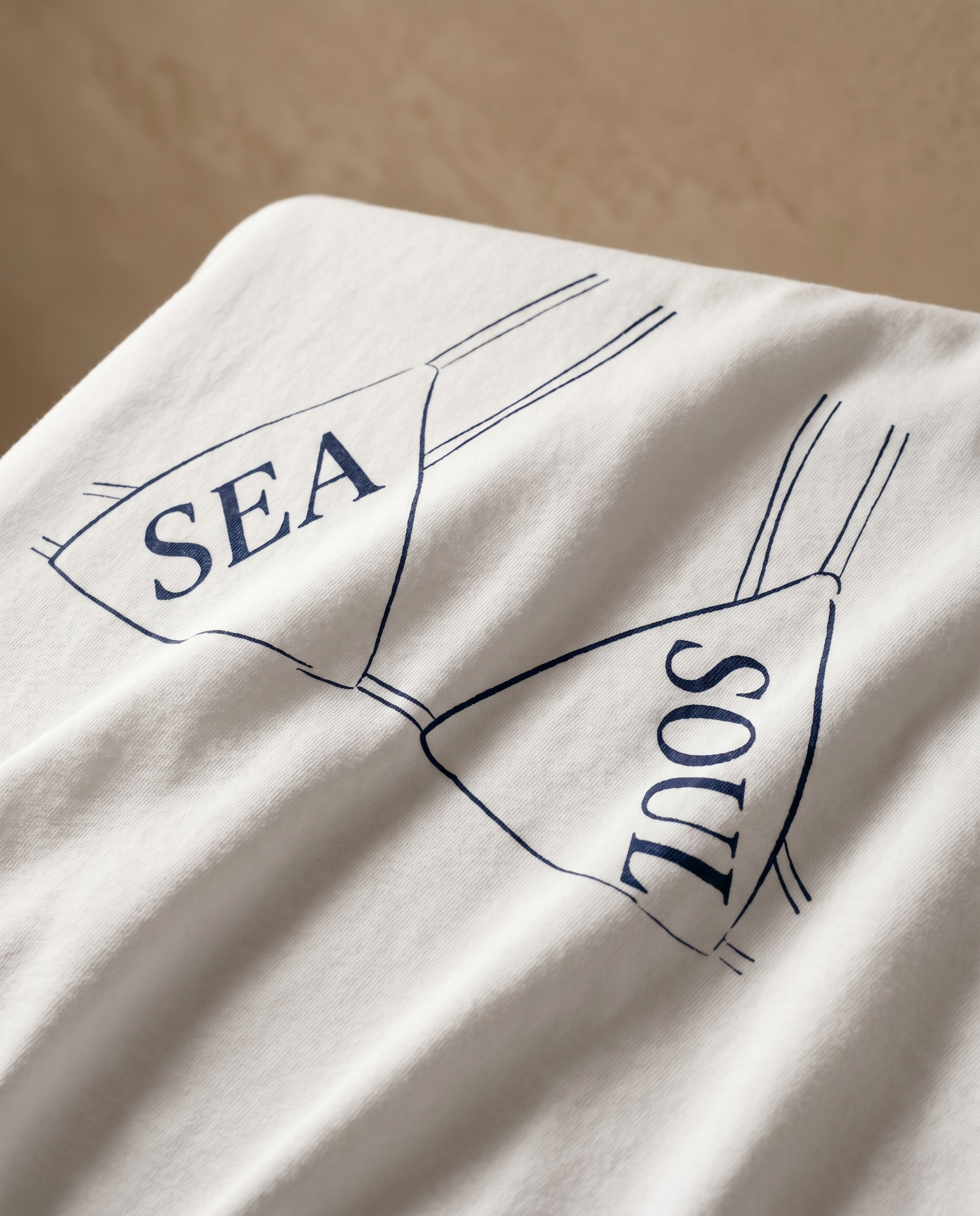 Sea Soul women's oversized tee with vibrant print, made by aurulu, shown with relaxed fit and colorful graphic design.