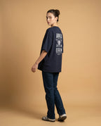 Organic cotton women's oversized T-shirt by aurulu featuring a Ruhr Valley for Life graphic print.