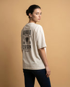 Aurulu Ruhr Valley for Life women’s oversized T-shirt with organic cotton fabric and graphic print, casual and comfortable fit.